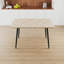 Table de cuisine en bois Made, pieds en métal noir, capacité 4, imperméable, table rectangulaire moderne avec sièges 4-6, glissade,