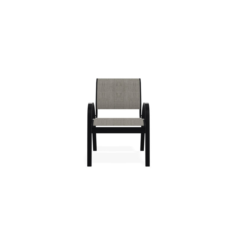 Chaise de café Aruba II, Noir, Fumée