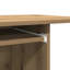 Bureau d'ordinateur compact en bois d'ingénierie chêne artisanal