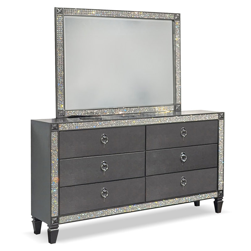 Ensemble commode et miroir 2 pièces Mukadder