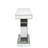 Longo Glam Rectangular Console Table with Pedestal Base in Mirrored & Faux Crystals