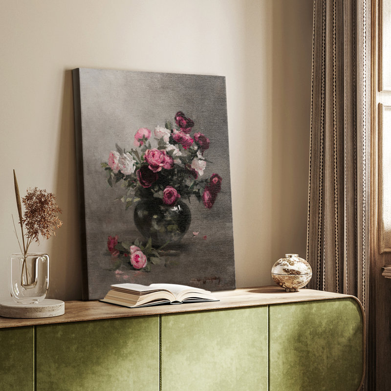Imprimé floral rétro CCLVII - galerie Cavas sur mesure, H 12 po x l 8 po