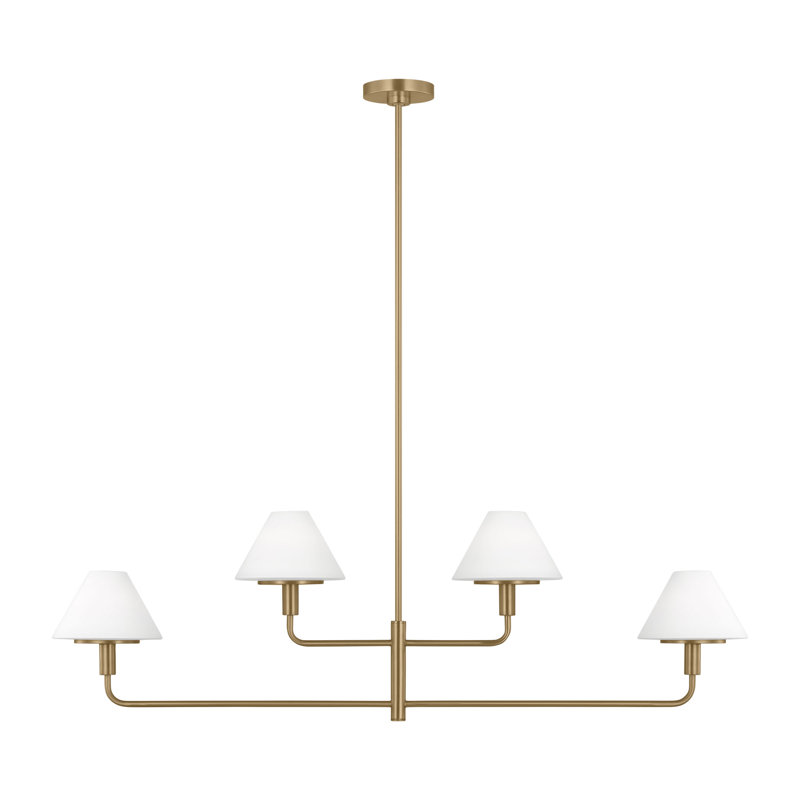 Kristin Four Light Chandelier from Generation Lighting , Satin Brass