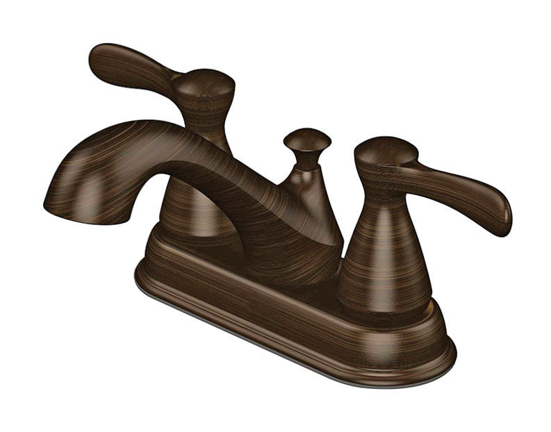 Robinet de salle de bain central à, Bronze huilé