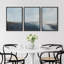 "Contemporain bleu et beige, paysage abstrait, illustrations, art moderne, salon", 3 pièces-100781143-100781142