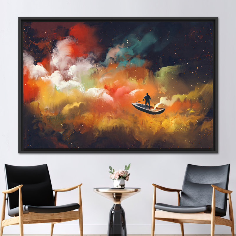 Print on Canvas, Black Floater Frame, 60cm H x 90cm W