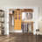 John Louis Home Solid Wood Walk-In Closet System with 4-Drawers and Glass Doors-1519291910