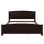 Lit plateforme très grand en bois massif avec lattes de soutien solides - minimaliste, durable, sans sommier, espresso-122760237-122760239