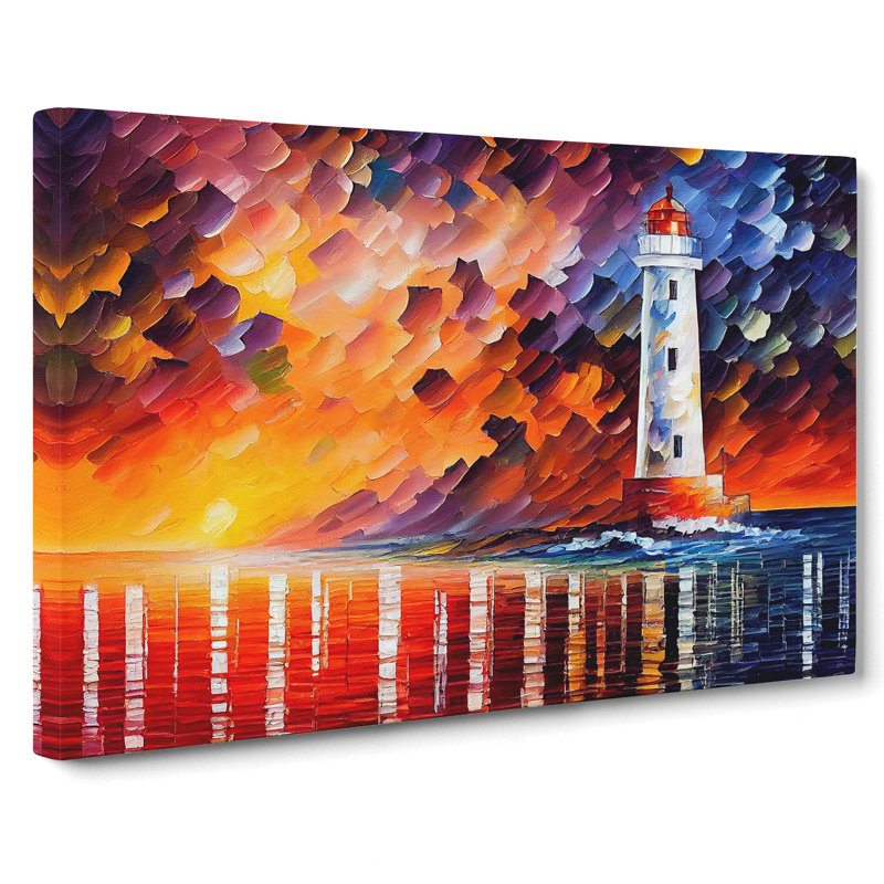 Colourful Lighthouse Vol.3 - Wrapped Canvas, 35cm H x 50cm W x 3cm D