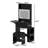 Small Makeup Vanity Desk With 3 Adjustable Lighted Mirror-1276956599