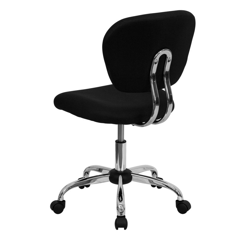 Wayfair Basics® Mid-Back Mesh Padded Swivel Task Office Chair, No, Black