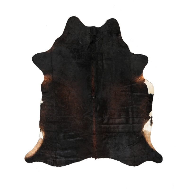 Myrtletown Novelty 2 cm x 1.75 cm Animal Print Cowhide Flatweave Area Rug