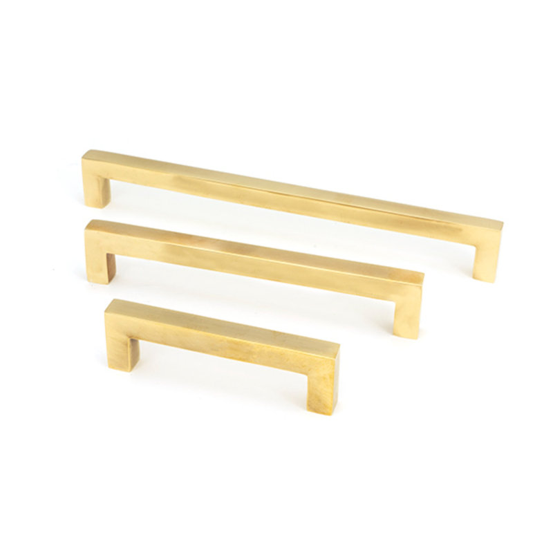 Matt Black Albers Pull Handle - Large, 16 cm, Aged Brass