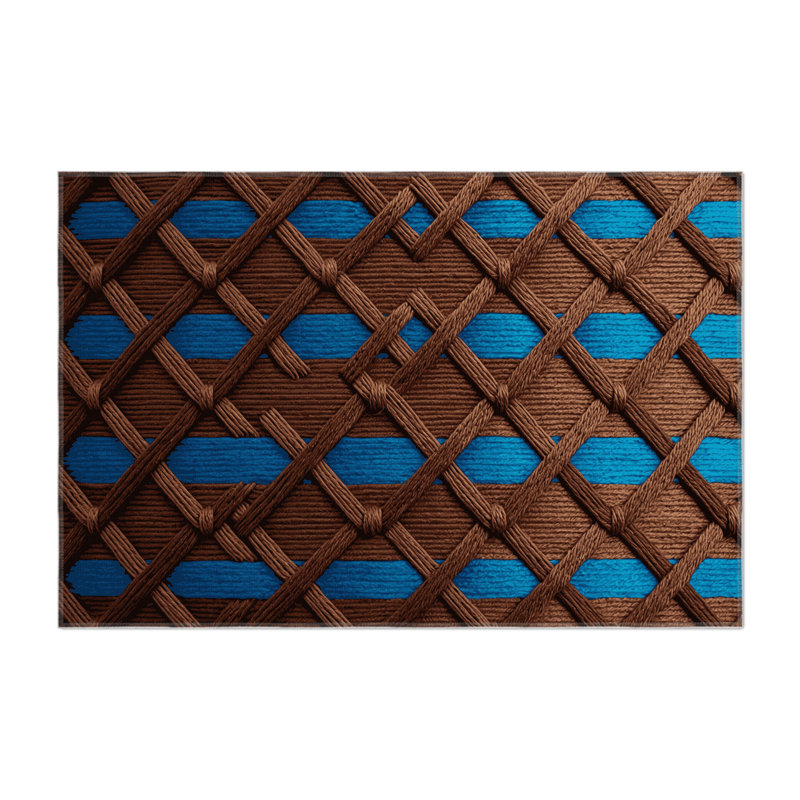 Tapis noir intérieur et extérieur Trellis, Rectangle 5 pi x 7 pi