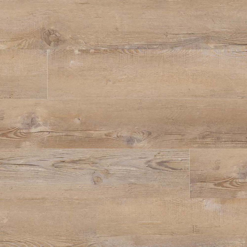 Plancher de vinyle adhésif luxueux beige brossé Anela 7 po x 48 po 2,5 mm 20 po, Anela beige