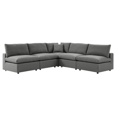 Canapé modulaire d'extérieur sans accoudoirs 5 pièces Commix par Modway