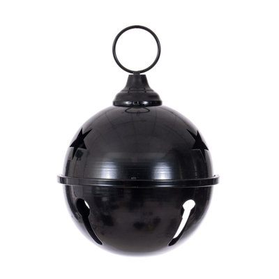 Ornement cloche en fer noir 6 po