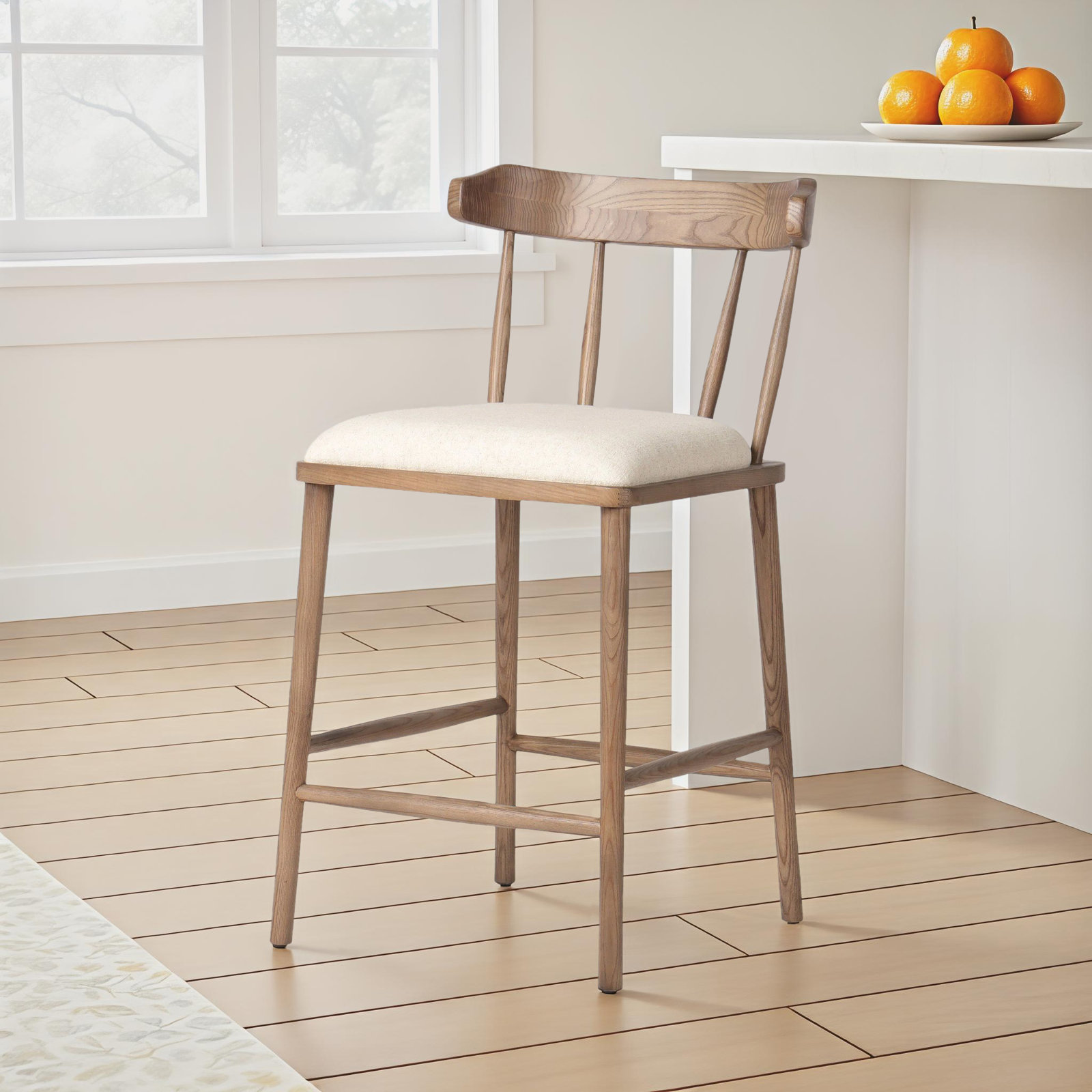 Waverly 27" Bar Stool, Antwerp Natural, Medium Brown