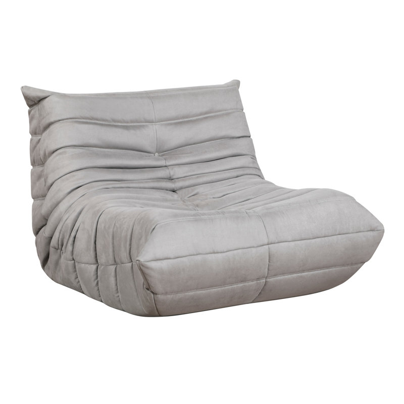 Gray Living Room Chair, Microfiber Fabric, 40.32" Product Width Non-Slip Bottom, Stylish, Gray