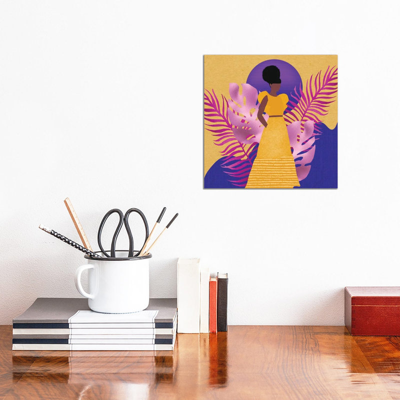 Yellow Rising by Sagmoon Paper Co. - Wrapped Canvas Gallery-Wrapped Canvas Giclée, 30.48 cm H x 30.48 cm W