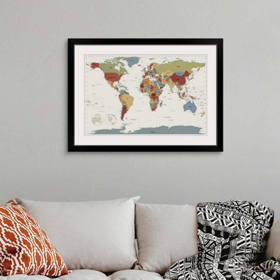 «World Map», impression par Michael Tompsett