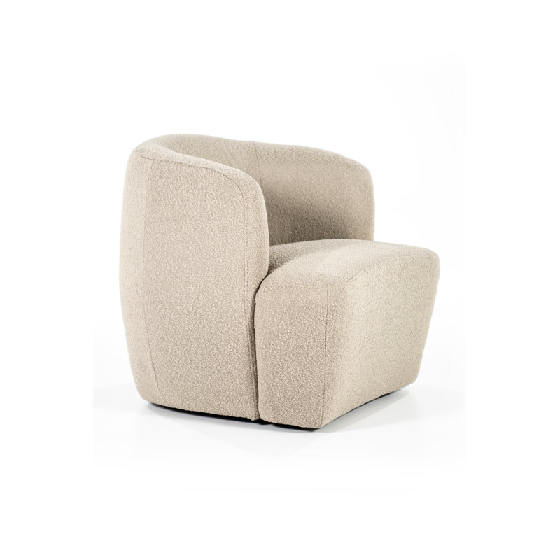 Charlotte Swivel Barrel Chair, Taupe Polyester