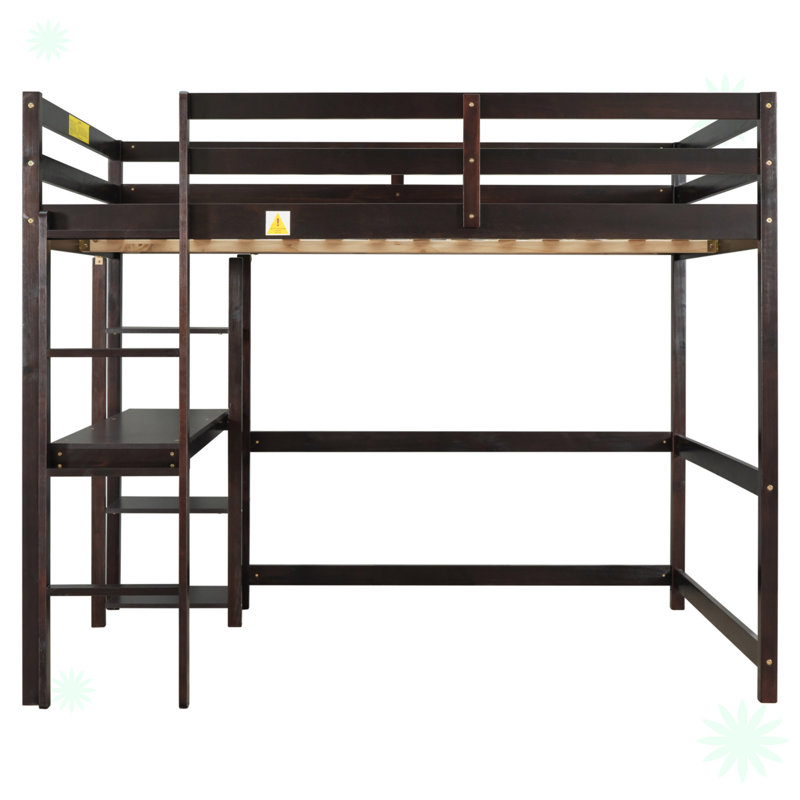 Harace Kids Full Loft Bed, Espresso