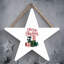Xmas Merry Christmas Wooden Star Plaque