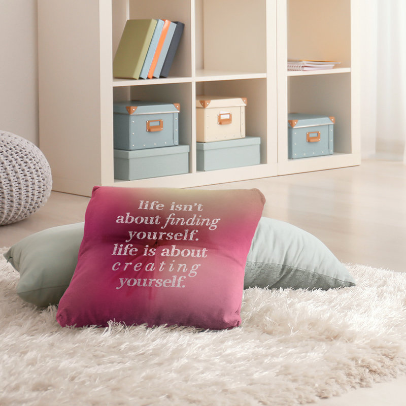 Coussin intérieur / extérieur Créant vous-même, Lueur rose, 30 po x 30 po