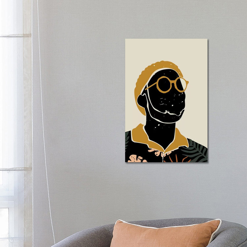 Black Hair VIII by Domonique Brown - Print on Canvas, 20.32 cm H x 30.48 cm W, Wrapped Canvas