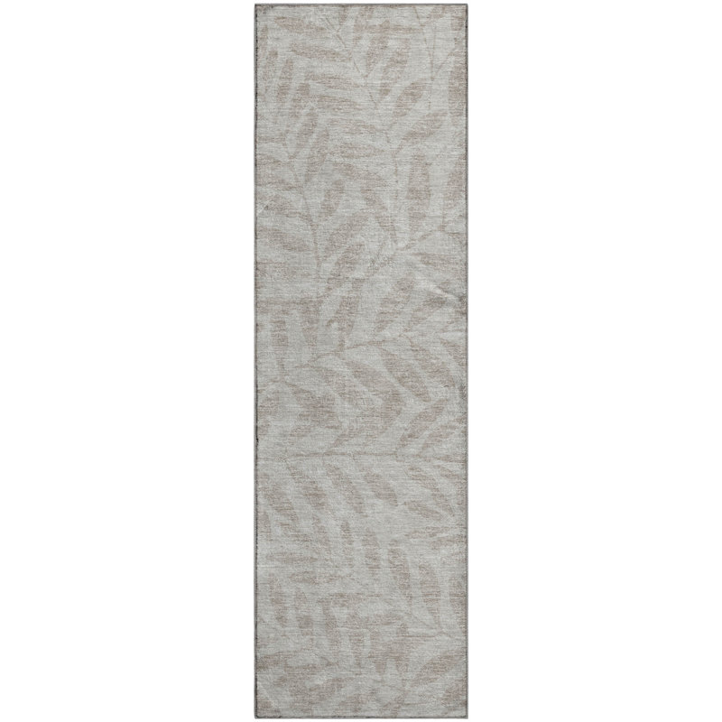 Premium Machine Washable Prisco Taupe Rug, Runner 2'3" x 7'6"