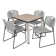 Kee Square Breakroom Table Top, 4 Zeng Stack Chairs