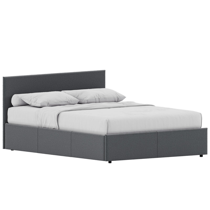 Enya Upholstered Ottoman Bed, Dark Grey, Kingsize (5')