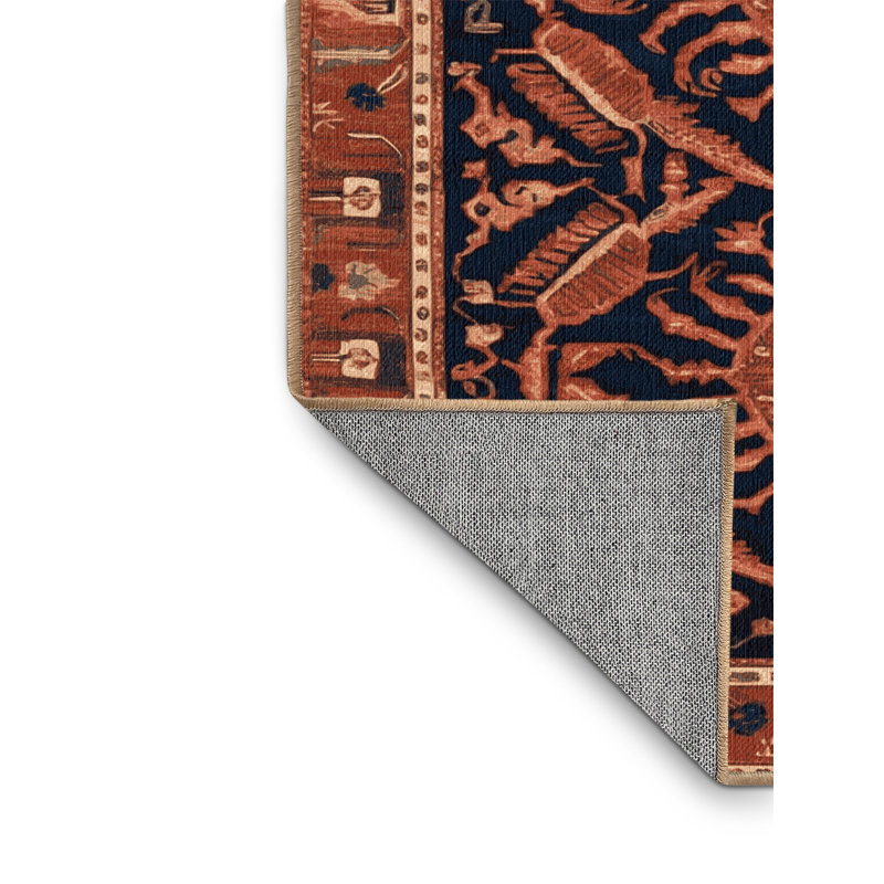 Tapis brun lavable à la machine, Rond 4 pi