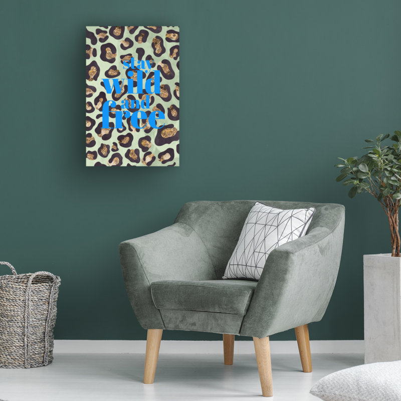 Bolog Wild And Free Leopard Print Typography