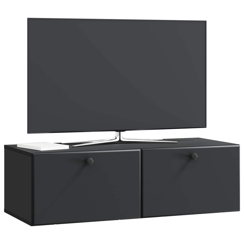 Unfinished TV Stand, Black, 30cm H x 98cm L x 41cm W