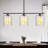 3-Light Dimmable Kitchen Island Modern Linear Chandelier with Clear Glass Shade-150308780