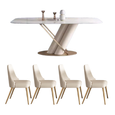 Table rectangulaire légère et luxueuse de style simple et moderne