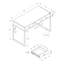 Bureau d'ordinateur Calvillo, bureau personnel, ordinateur portable, tiroirs de rangement, travail, métal, stratifié-245718536
