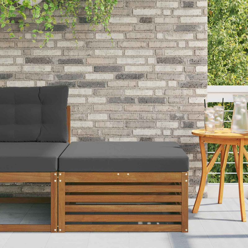  Tabouret d'extérieur en bois d'acacia massif naturel