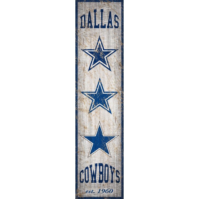 NFL Round Distressed Sign: Dallas Cowboys