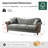 Mario Traditional 83"Wide Tufted Sofa with Solid Wood Legs-1972659890