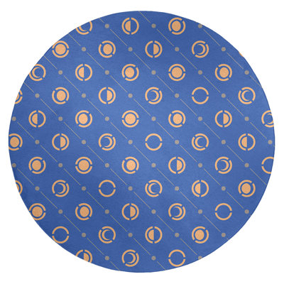 Tapis mauve/jaune lune phases