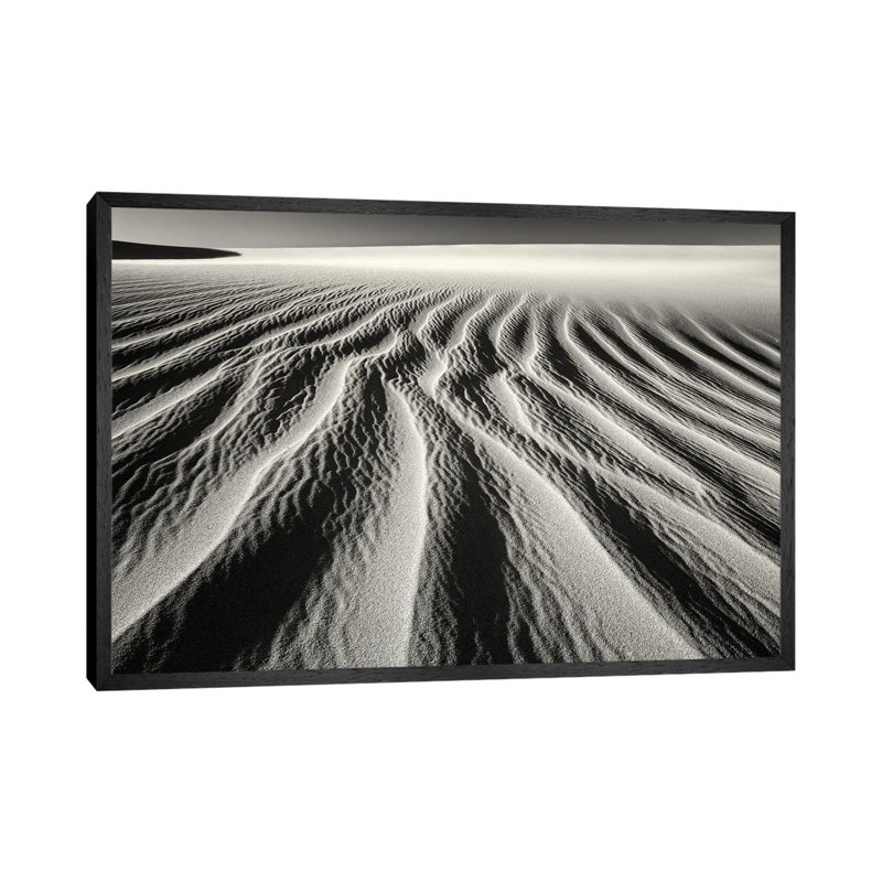 Dune Patterns 1 Piece Wall Art on Canvas, 101.6 cm H x 66.04 cm W, Black Framed