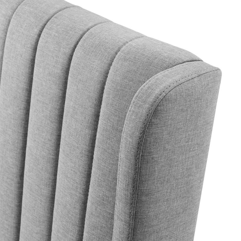 Ensemble de 2 chaises d'appoint de salle à manger Rensons Parsons, Velours gris clair