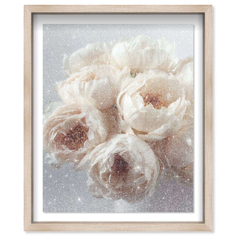 Ember in Snow I Shadowbox Floral & Botanical Print by Oliver Gal, Black Frame, 16 x 20, 37.5"H x 46.5"W