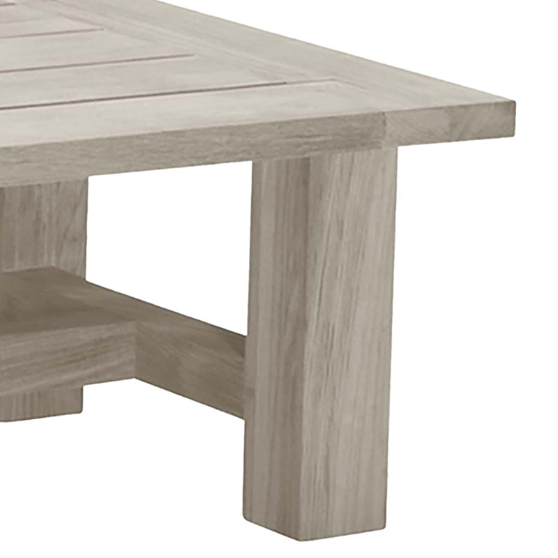 Table basse Croquet en teck - Huître, Teck huître