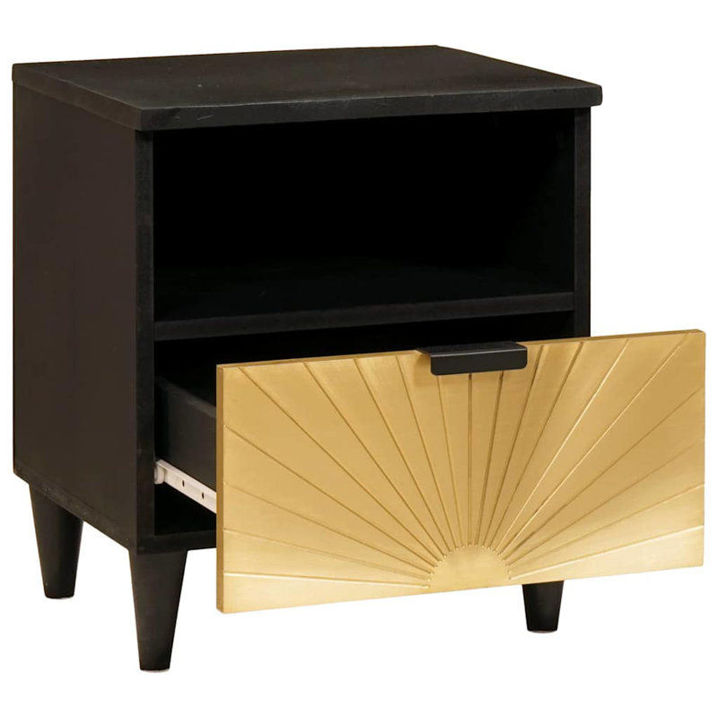 40cm W Solid Wood Bedside Table