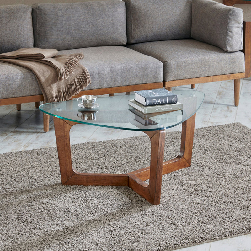 Coffee Table With Triangle Glass Top