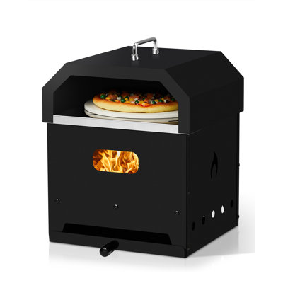 Four à pizza d'extérieur amovible avec grille de cuisson pour pierre à pizza